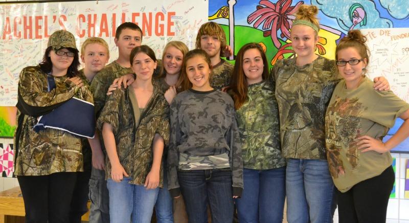 Friends of Cody wear camouflage to support him when he needs it most.