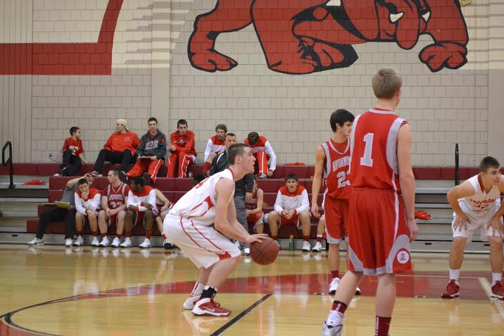 Senior Matt Feits shoots a free throw in a game against Avonworth on Jan. 17.