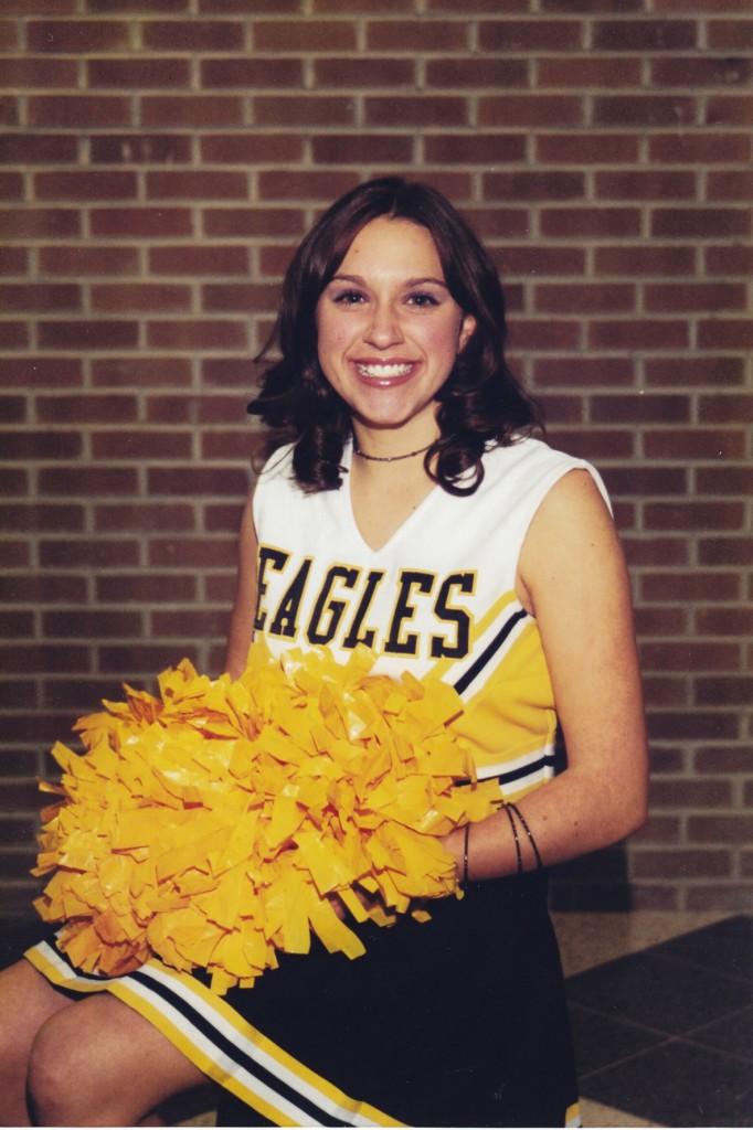 Mrs. Catherine-Noelle Schultz as a cheerleader in 2001.