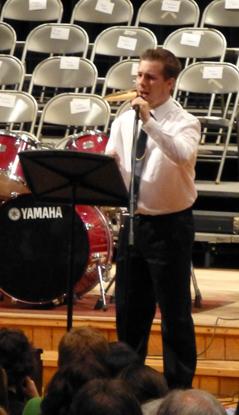 Freedom alumni Zac Malinak performed at the baccalaureate in June, 2013.