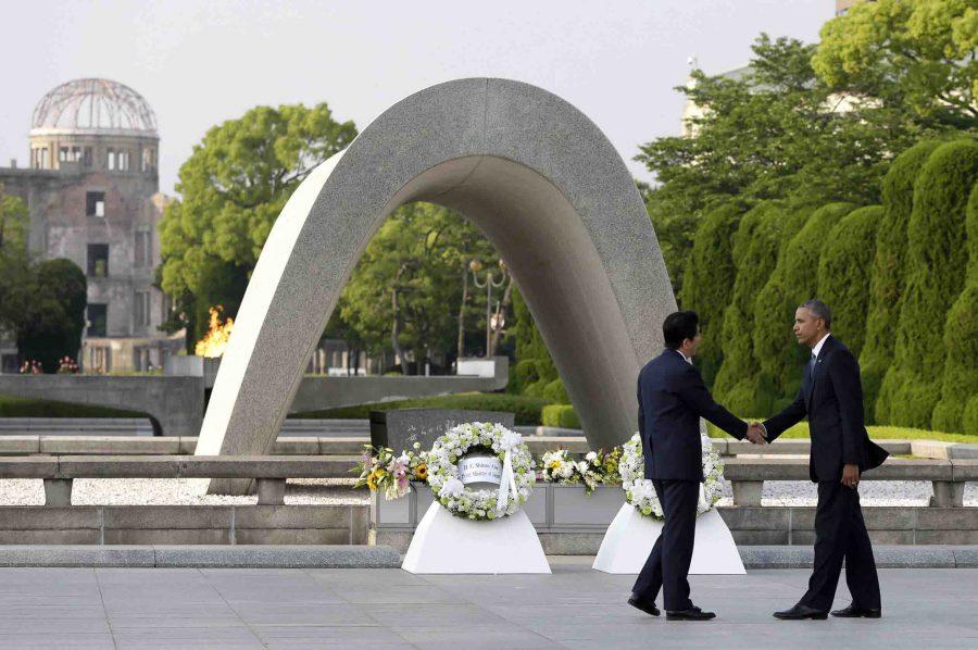  As described by White House press secretary, Josh Earnest, President Barack Obama visiting Hiroshima with Prime Minister Shinzo Abe was “a powerful image seeing the American president and the Japanese prime minister standing side by side in that city.”
