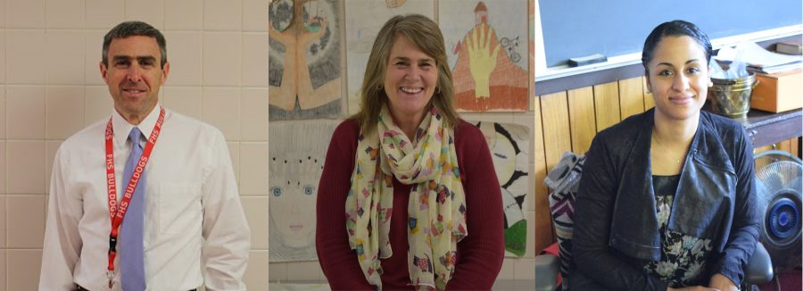 (Left to right) Mr. David Lovett, Ms. Mary French and Ms. Barbara Metropoulos student teach at FHS for the spring semester of the school year. 