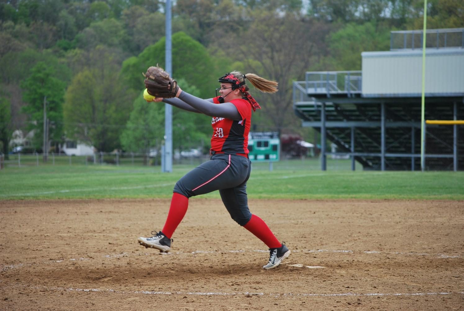 Times’ Athlete of the Week of May 13 Madison Slowinski pitches at the game at Riverside on May 4. 
