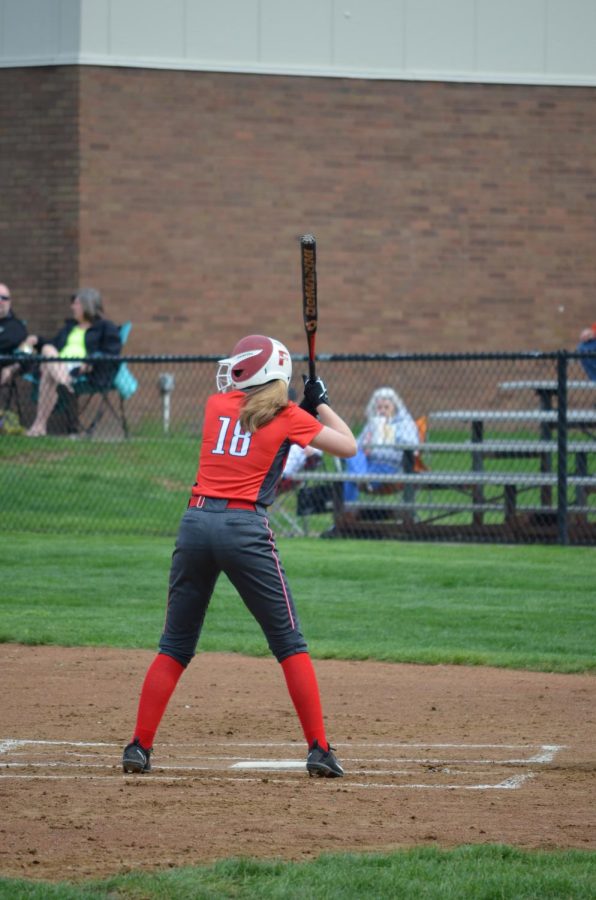 Junior Amber Baumiller is up to bat during last year’s season against Beaver Falls.