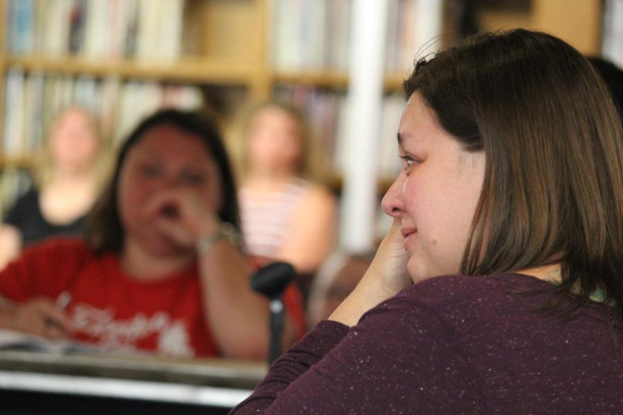 Several community members throughout the night shared their concerns about the furloughing of the two teachers and changes with the prevention specialist positions. 