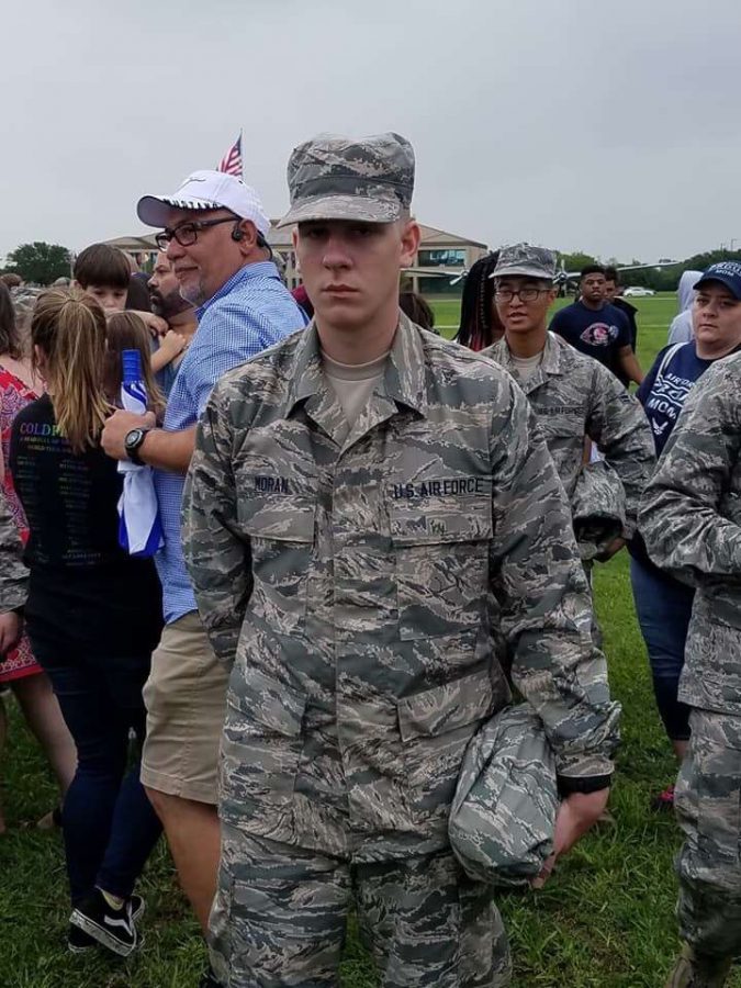  Freedom alum Ian Moran stands for a photo after graduating from Air Force Basic Military Training on Sept. 14. 