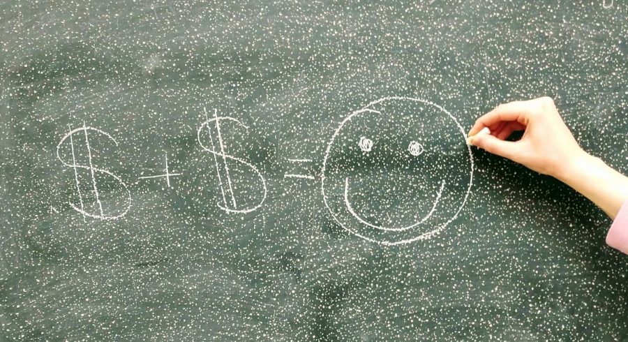 Happiness is almost like an equation; and when more money is added to the picture the amount of overall happiness increases. 
