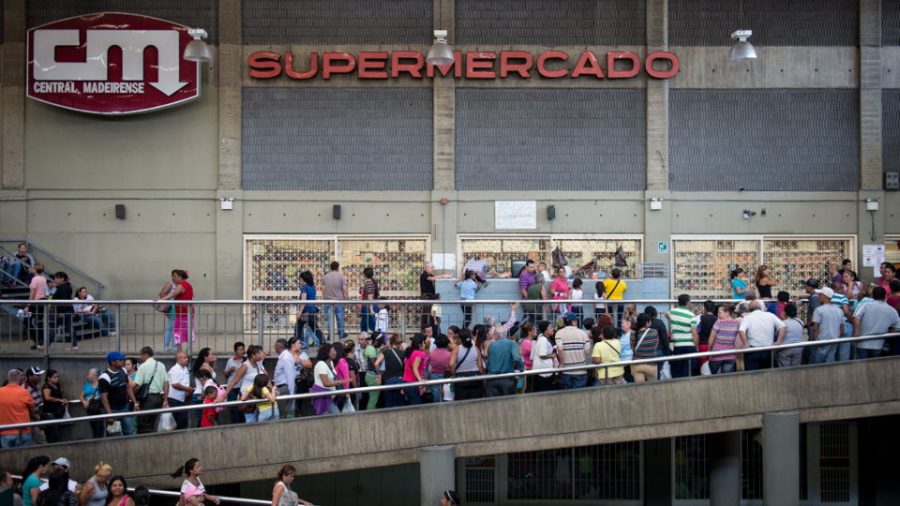 Many Venezuelans have to resort to standing in lines that are up to multiple blocks long to buy necessities like milk, bread, detergent and toilet paper.