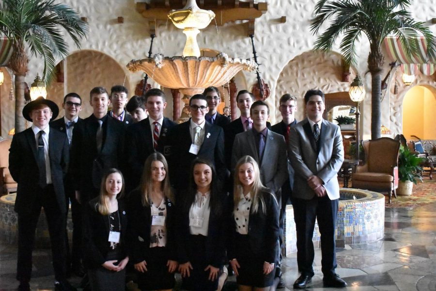 Following the grand awards ceremony, the state competitors took a group photo at the Hotel Hershey on Feb. 22.