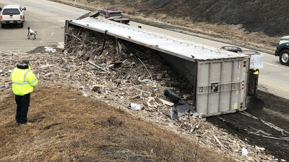 Heisler and his wife were traveling to visit friends in Ohio when they came upon the overturned tractor-trailer. The event occurred on Feb. 23 at approximately 9:30 a.m.