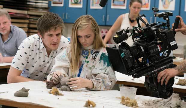  Bo Burnham, director of the “coming of age” film “Eighth Grade,” helps direct actress Elsie Ficher in a scene portraying “coming of age” events.  