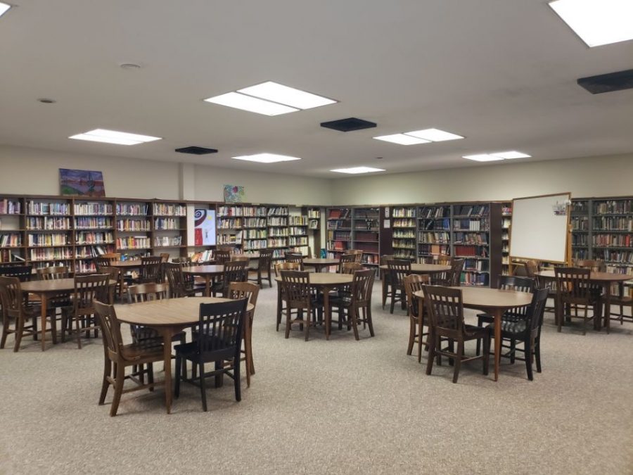  For better reference, this is the current appearance of the library. Notice how although during the school day, no students reside in the library.

