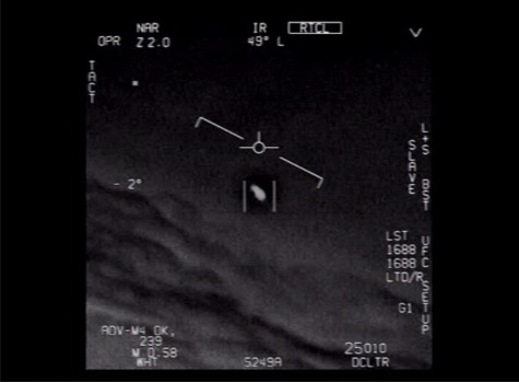 The released videos depict “unidentified aerial phenomena” flying through the sky. In this video, “GIMBAL,” a conversation between pilots can be heard in the background.