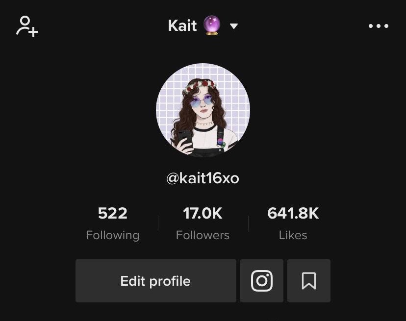 Graduate Kaitlyn Lore’s TikTok profile of over 600,000 likes and 17,000 followers.