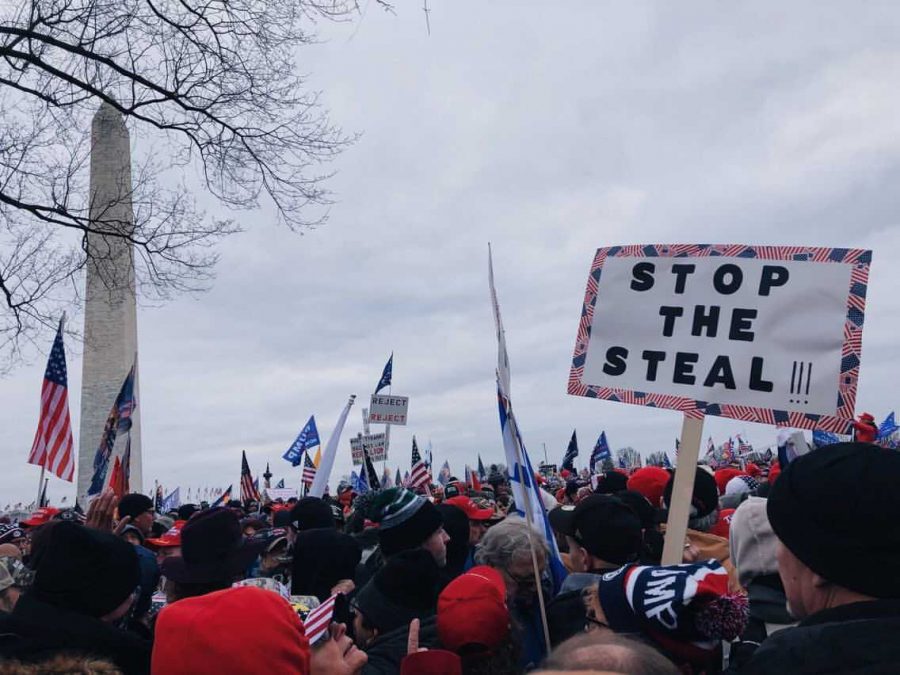 Abigail Lisanti in the middle of peaceful protests that took place on Jan. 6 in Washington D.C. 