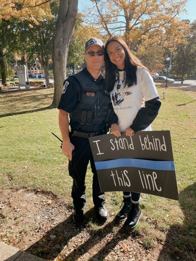 Freedom graduate Alexandra Lizzi and her father, Detective Jeff Lizzi, attend a National Police Appreciation Day celebration on Jan 9, 2020. 
