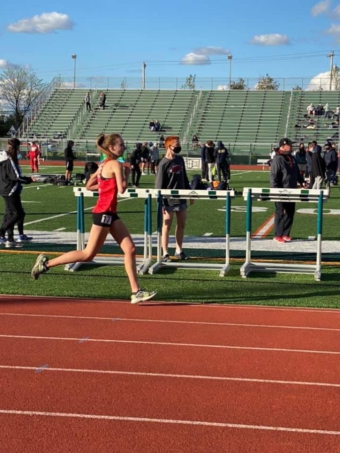 Senior Bailey Roberts set a personal record in the 3200-meter dash at Pine Richland on May 11.