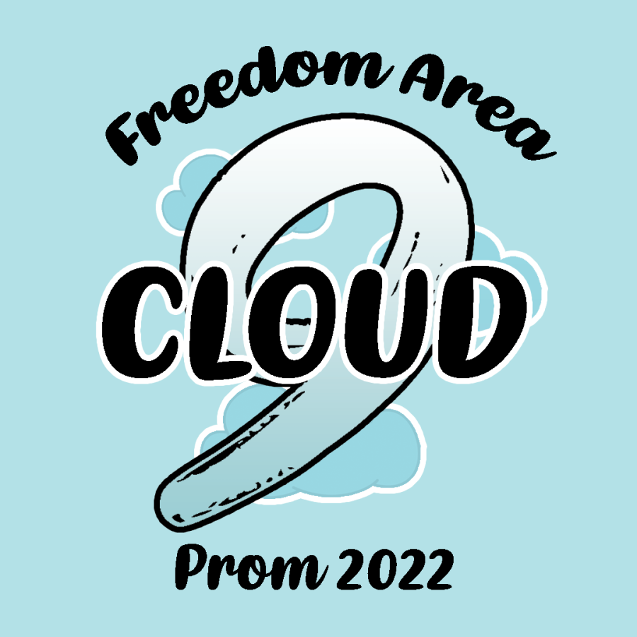 This year, the theme for prom is "Cloud 9," as shown by the graphic displaying the logo for the theme.