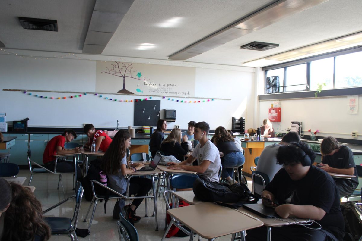 Students complete work during their personal learning time (PLT) in Ms. Pessler’s classroom on Sept. 22. 

