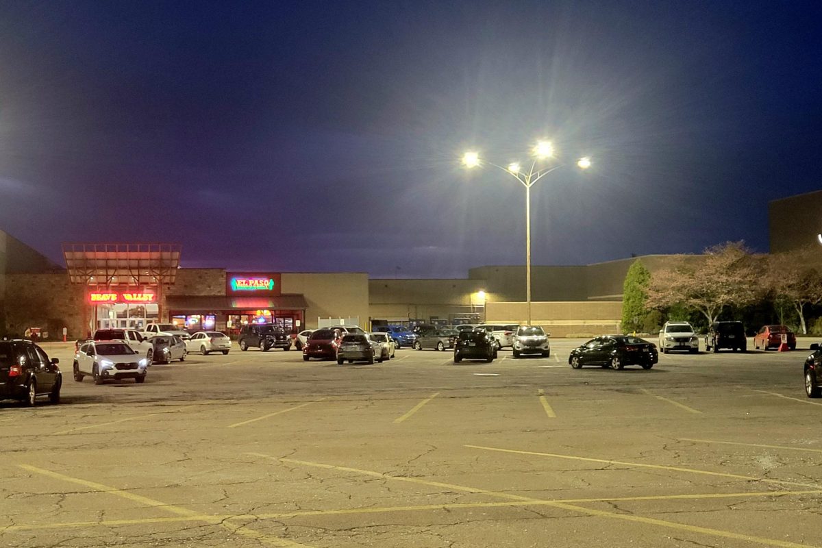 Emptied Out: In the parking lot, customers park near the back entrance of the Beaver Valley Mall. The back entrance of the mall is home to few remaining businesses, including the El Paso Mexican restaurant.