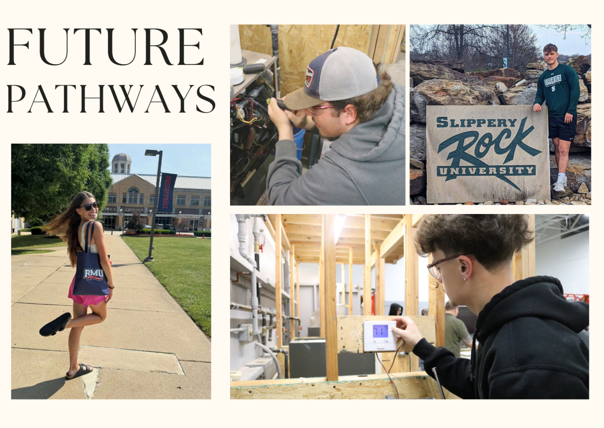 Follow the right path: Seniors are given the difficult choice on what to do after high school. The most common choices in order are four-year universities, military and or entering the workforce.