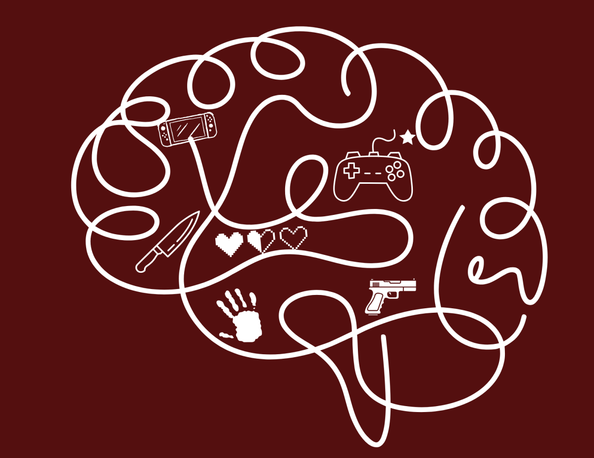 A brain full: When consuming violent media, like video games and television, it impacts the human brain and becomes extremely difficult to change. 